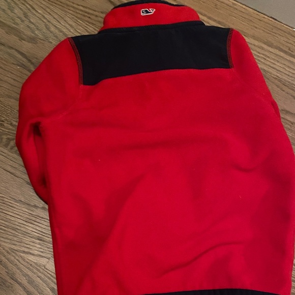 Vineyard Vines Toddler Red and Blue pull over fleece - Picture 3 of 3